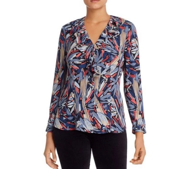NIC+ZOE Tops - NIC+ZOE Ruffled Top Blouse Women's Size Small